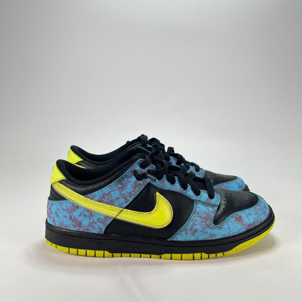 Nike Dunk Low SE Acid Wash Baltic Blue Volt Sneakers DV1694-900 Youth Size 7Y